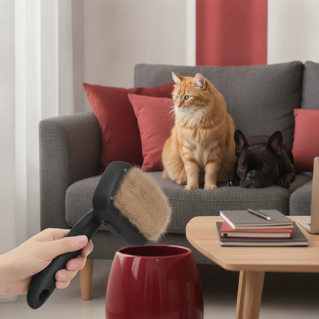 Self Cleaning Shedding Brush image